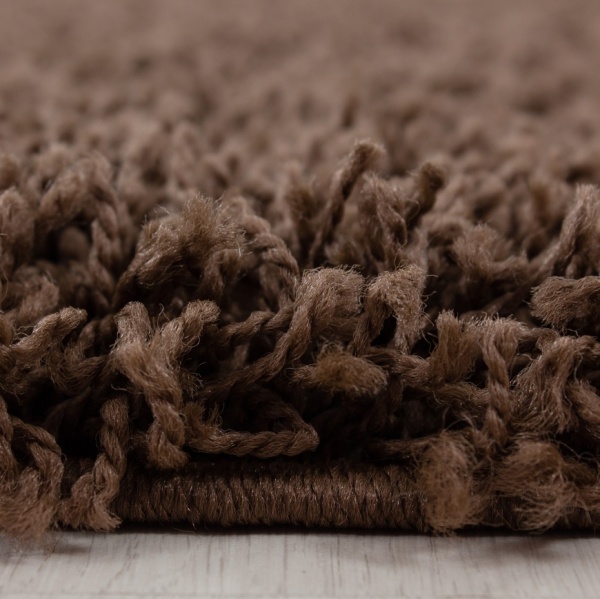 Dream Shaggy Plain Brown Rug